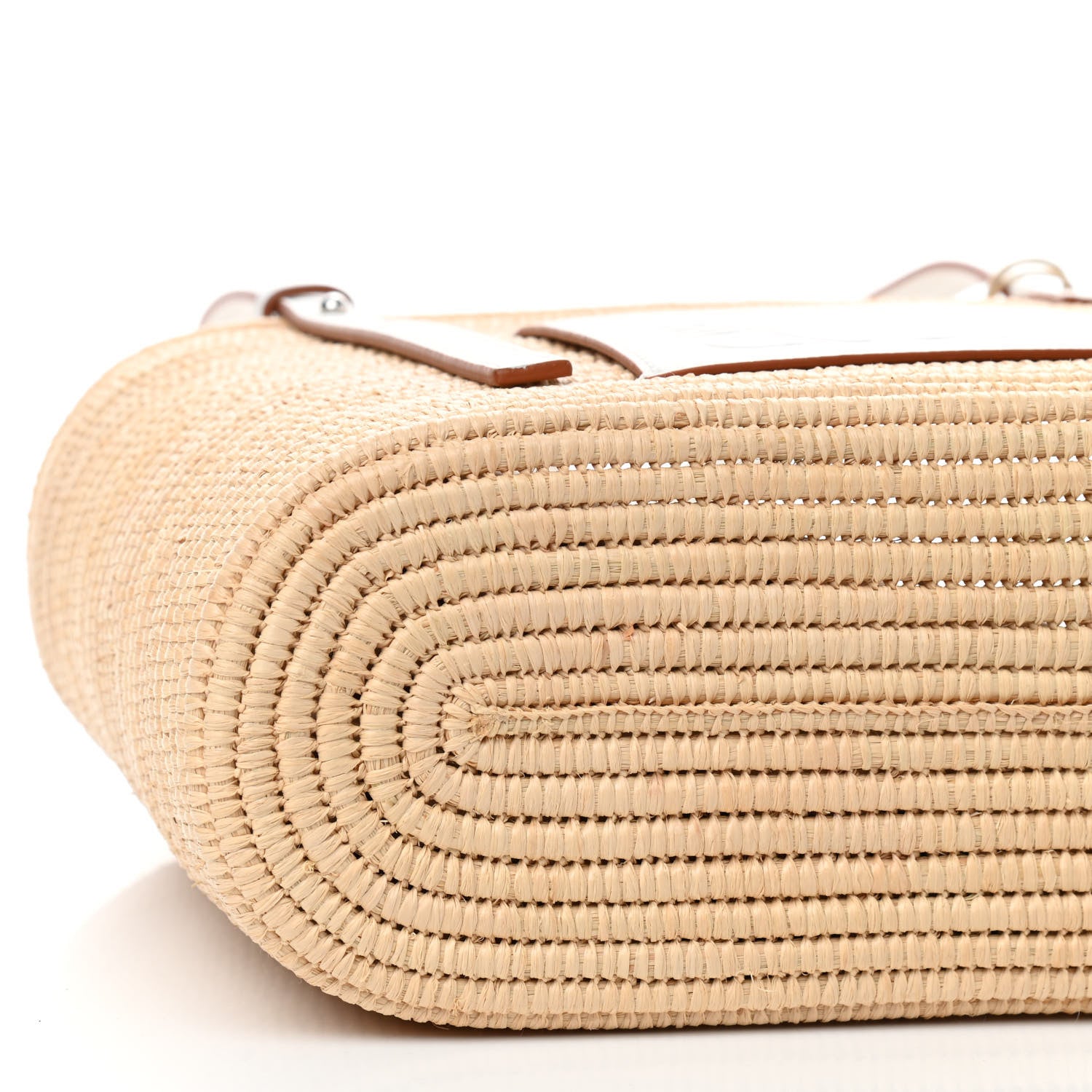 Loewe Raffia Square Basket Tote Bag Natural White 5 of 8