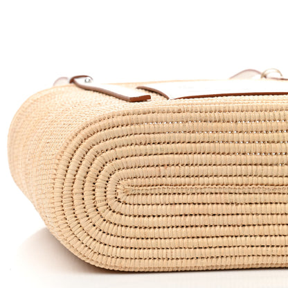 Loewe Raffia Square Basket Tote Bag Natural White 5 of 8