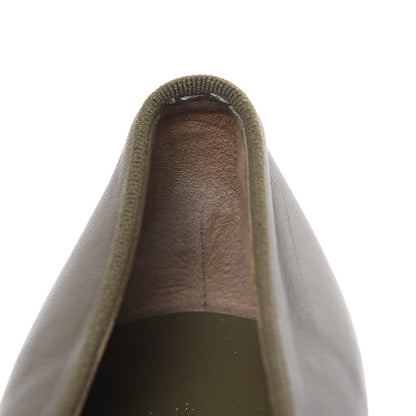 Chanel Lambskin Cap Toe Ballerina Flats 36 Green Black 11 of 12
