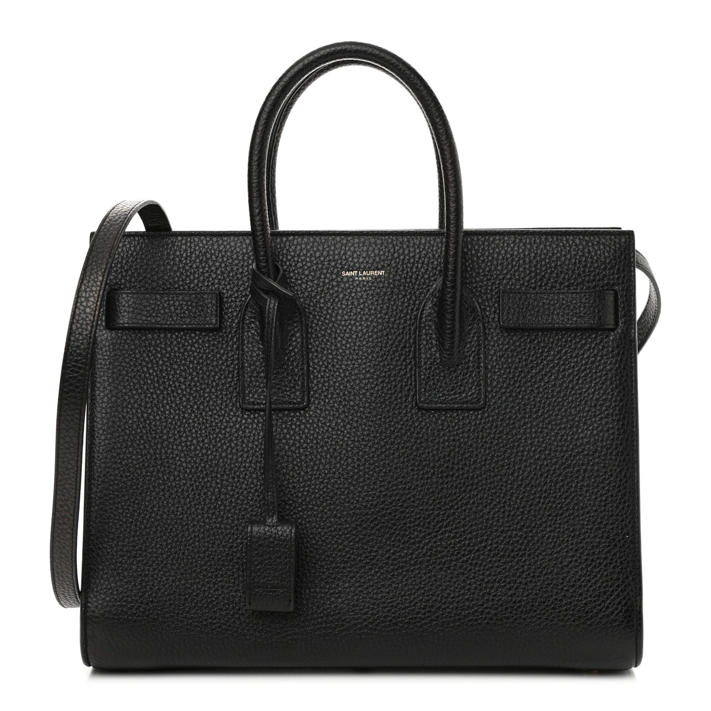 Grained Calfskin Small Sac De Jour Black
