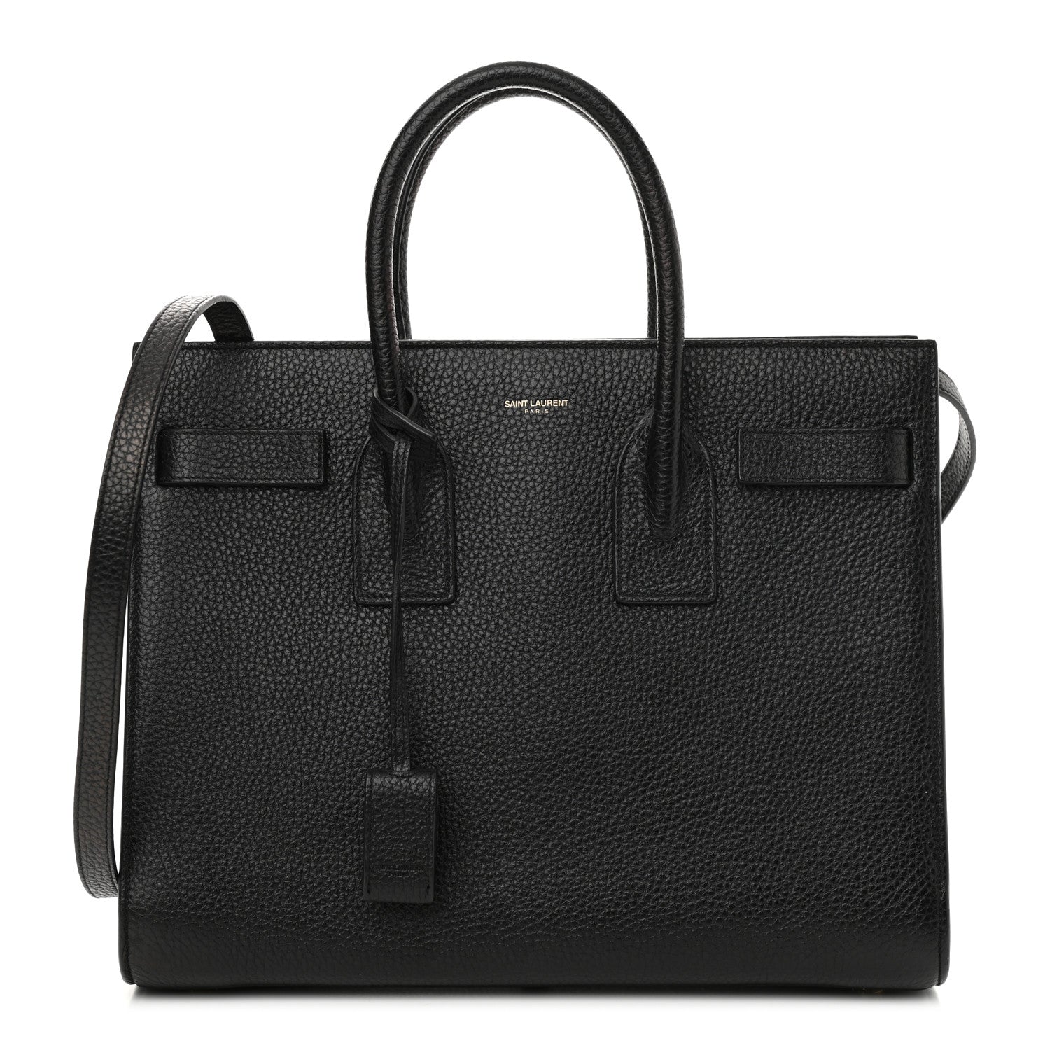 Saint Laurent Grained Calfskin Small Sac De Jour Black 1 of 13