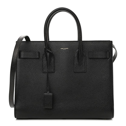 Saint Laurent Grained Calfskin Small Sac De Jour Black 1 of 13