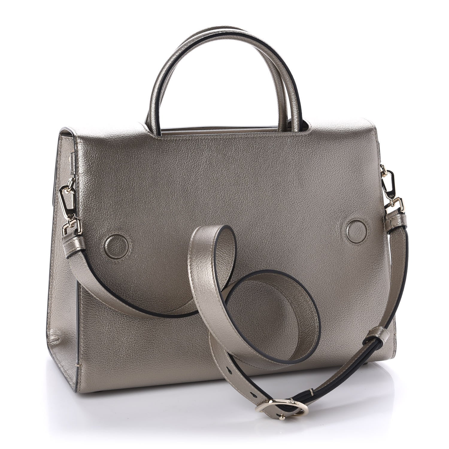 Christian Dior Metallic Grained Calfskin Medium Diorever Flap Gold 3 of 9