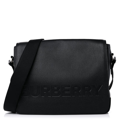 Burberry Grainy Calfskin Embossed Bruno Messenger Black 1 of 10