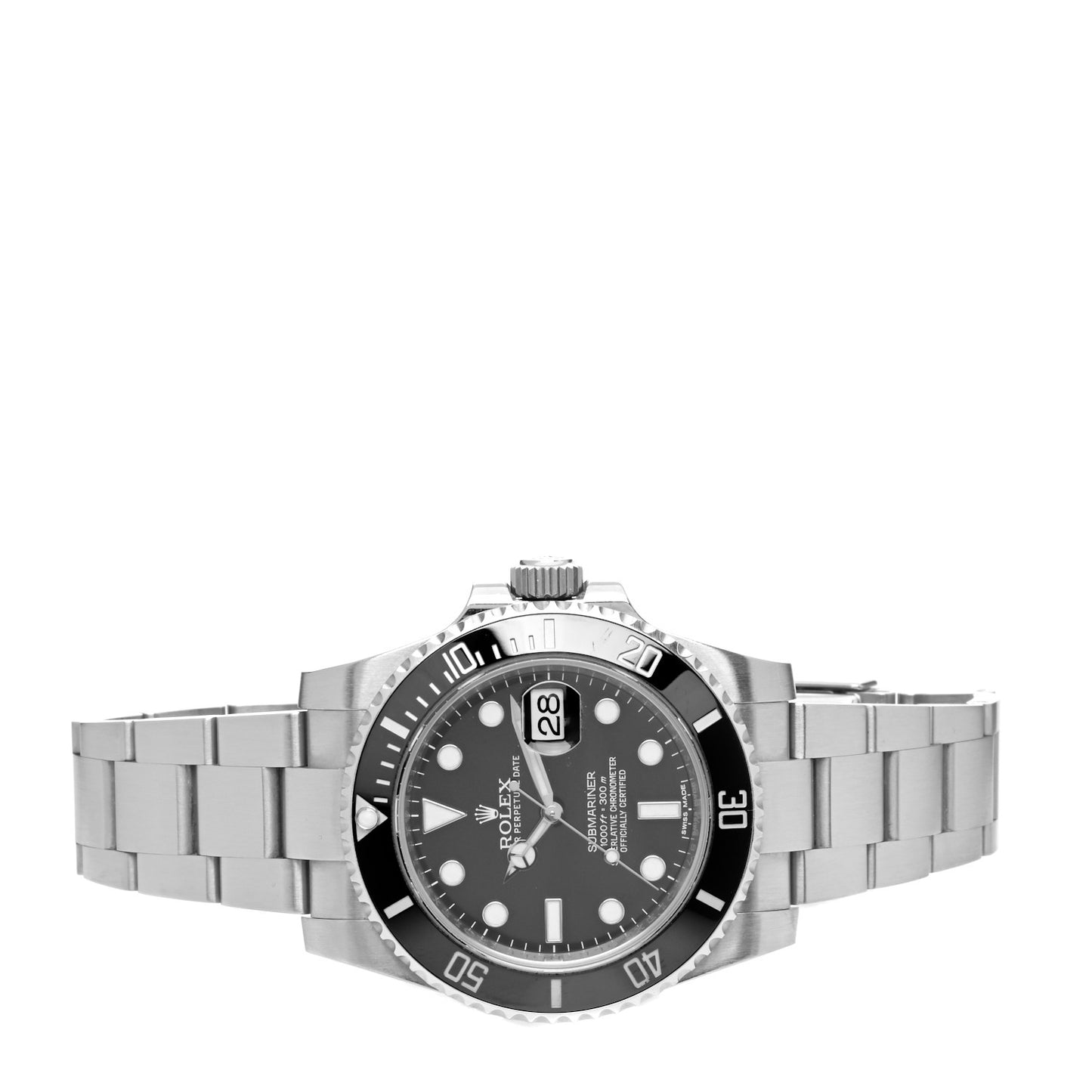 Stainless Steel 40mm Oyster Perpetual Submariner Date Watch Black 116610LN