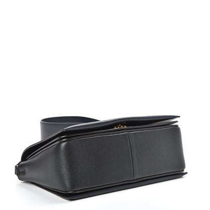 Celine Shiny Smooth Calfskin Medium Frame Shoulder Bag Black Navy 4 of 14