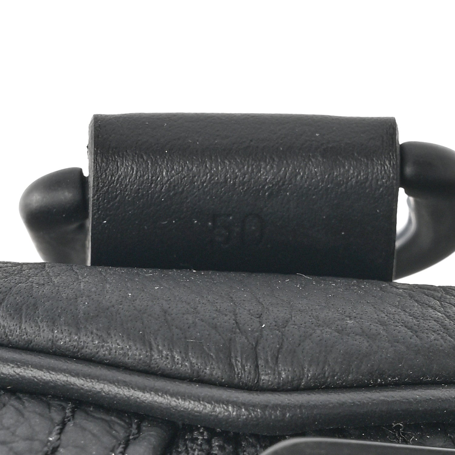Louis Vuitton Grained Calfskin Aerogram Keepall Bandouliere 50 Black 6 of 10