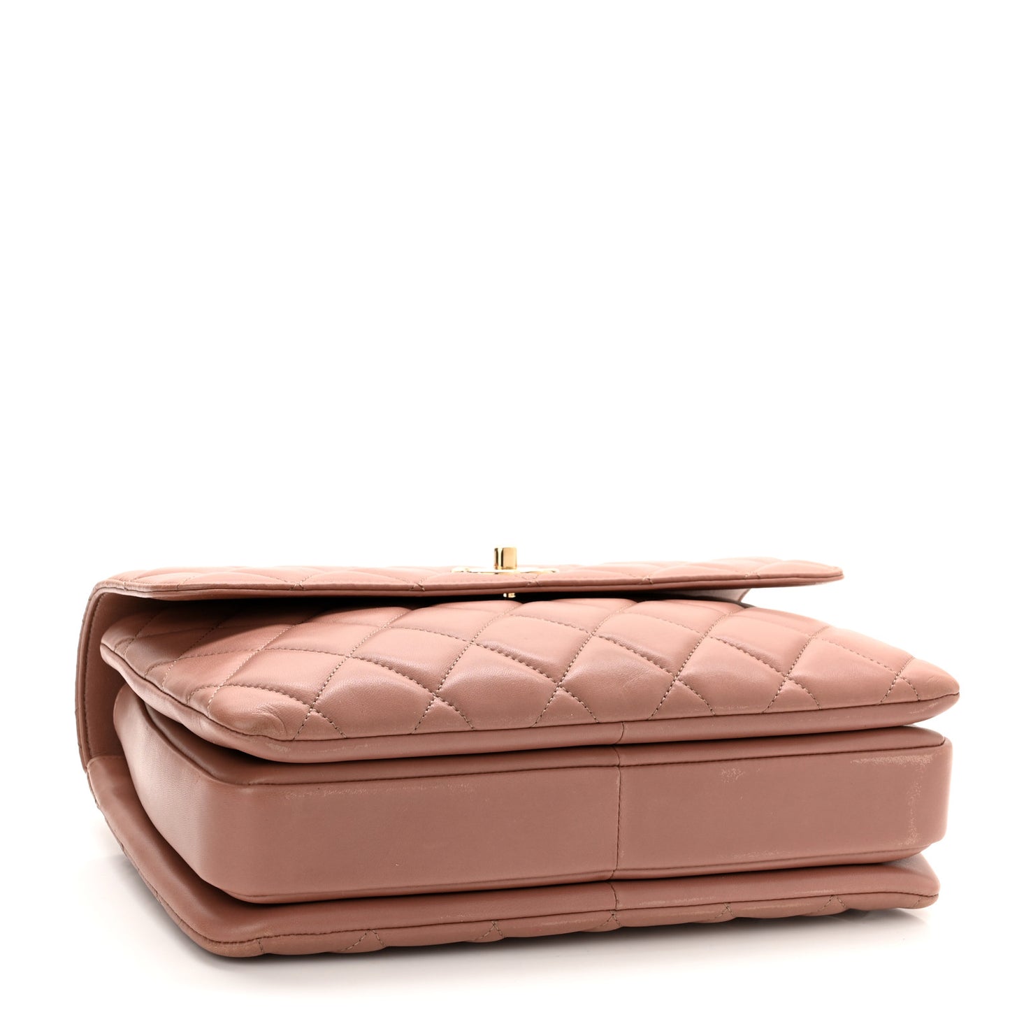 Lambskin Quilted Medium Trendy CC Flap Dual Handle Bag Pink