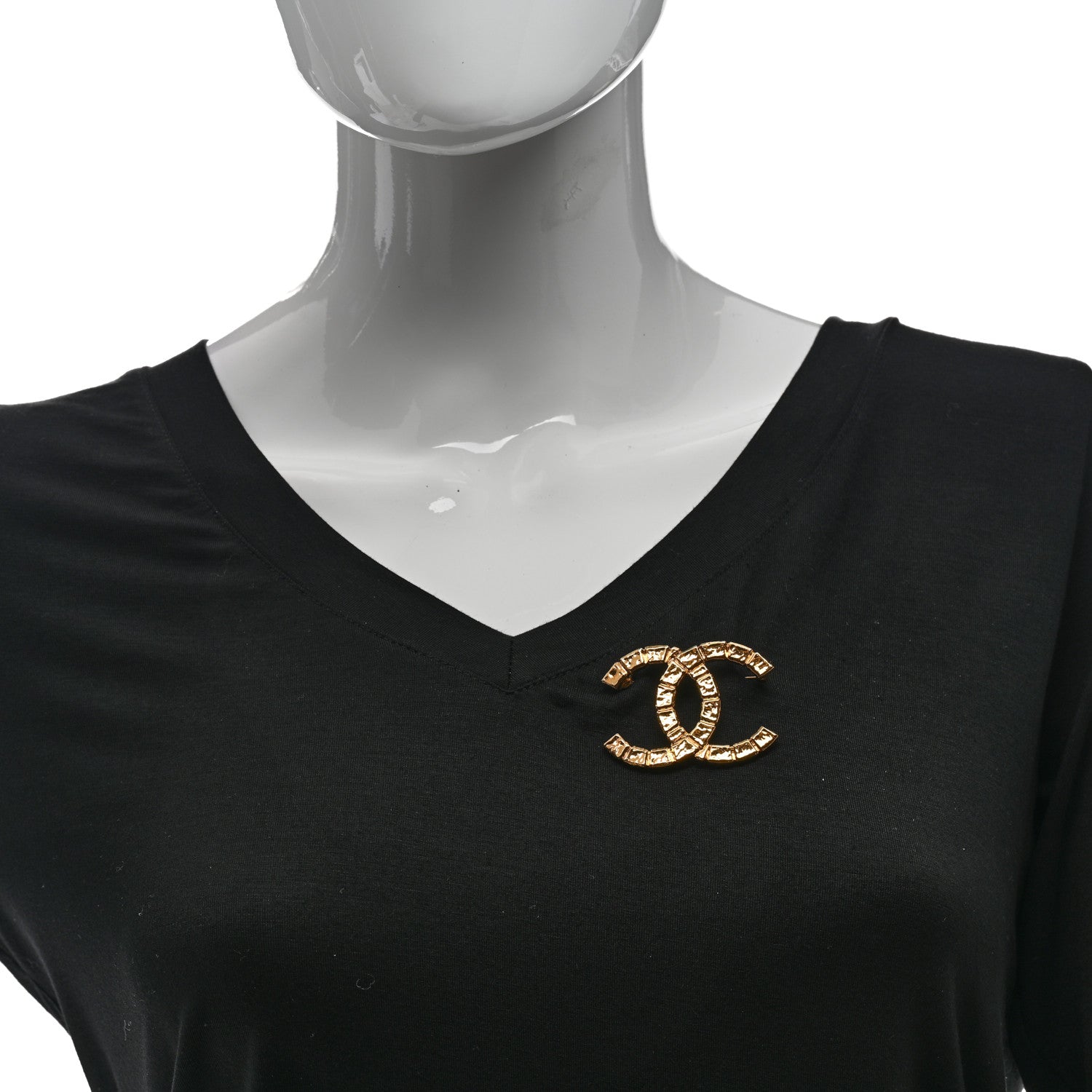 Chanel CC Brooch Gold 2 of 4