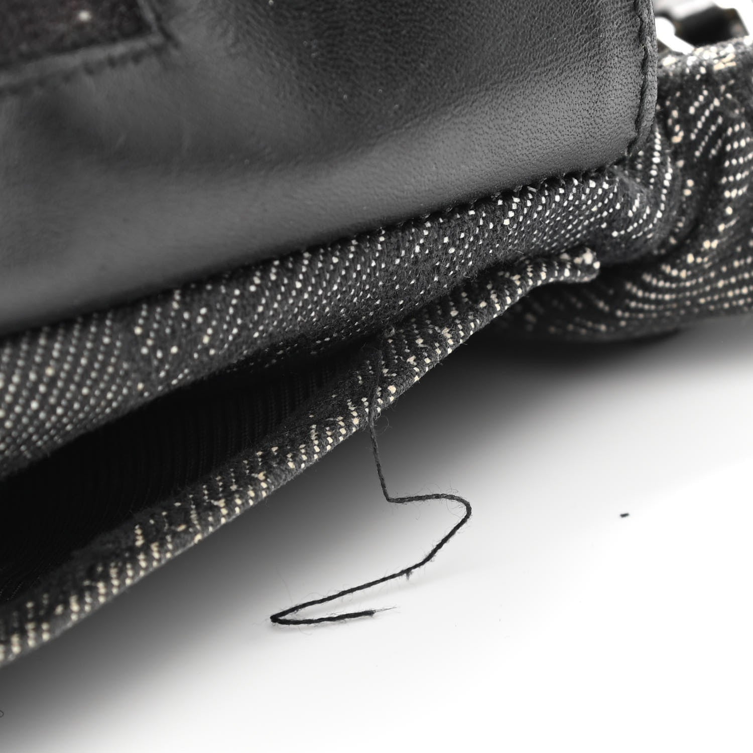 Gucci Denim Monogram Double Pocket Belt Bag Black 28 of 31