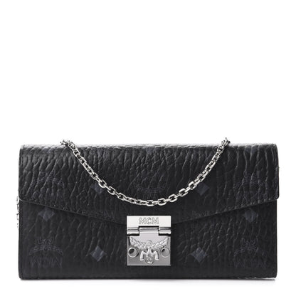 MCM Visetos Large Patricia Wallet On Chain Black 1 of 10