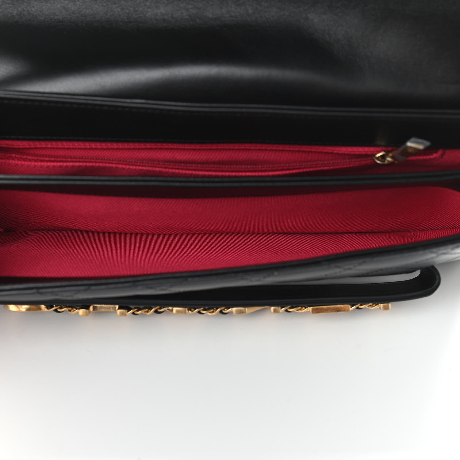 Chanel Calfskin Quilted Enchained Clutch Black 5 of 13