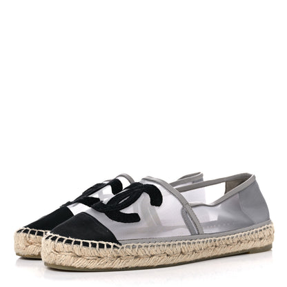 Chanel Mesh Grosgrain CC Espadrilles 39 Grey 3 of 15