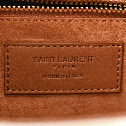 Saint Laurent Smooth Calfskin Canvas Le 5 A 7 Hobo Natural Beige Brick 6 of 11