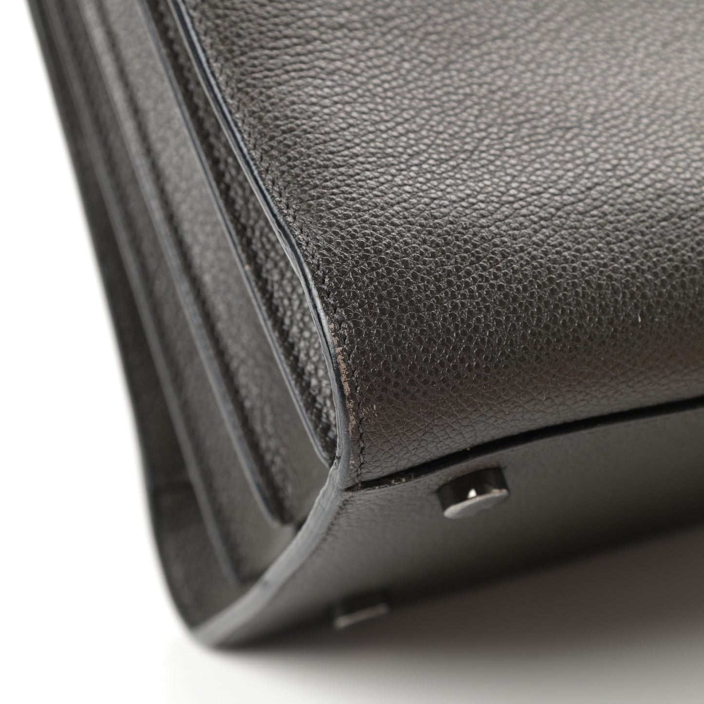 Grained Calfskin Small Sac De Jour Coal