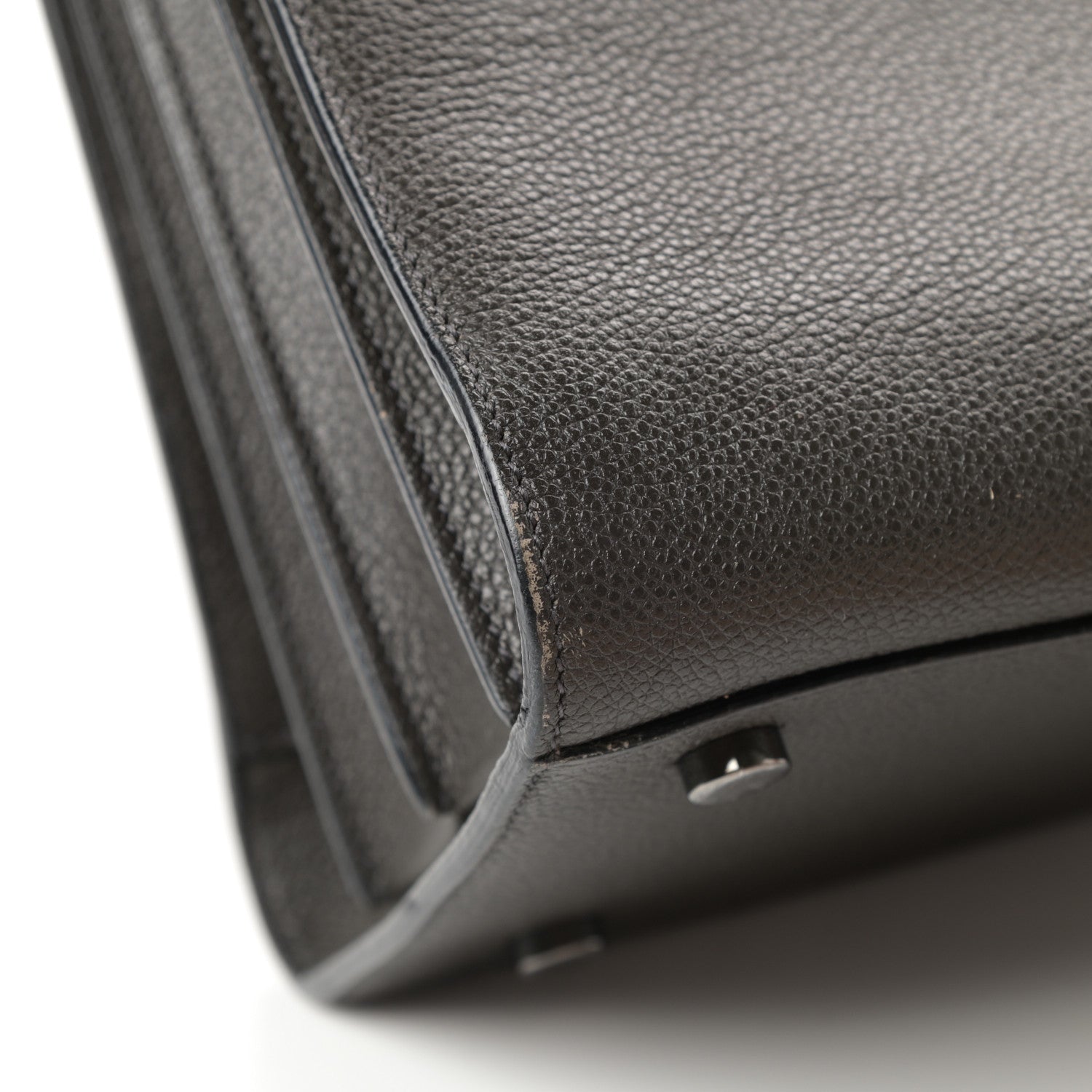 Saint Laurent Grained Calfskin Small Sac De Jour Coal 9 of 13