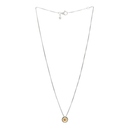 David Yurman Sterling Silver 18K Yellow Gold 8mm Petite Chatelaine Pendant Necklace 3 of 4