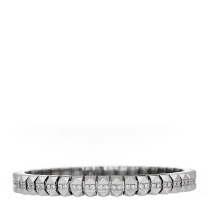 Roberto Coin 18K White Gold Diamond Obelisco Flexible Bangle Bracelet 2 of 3
