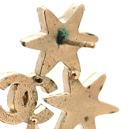 Chanel Crystal Pearl CC Star Earrings Gold 6 of 6