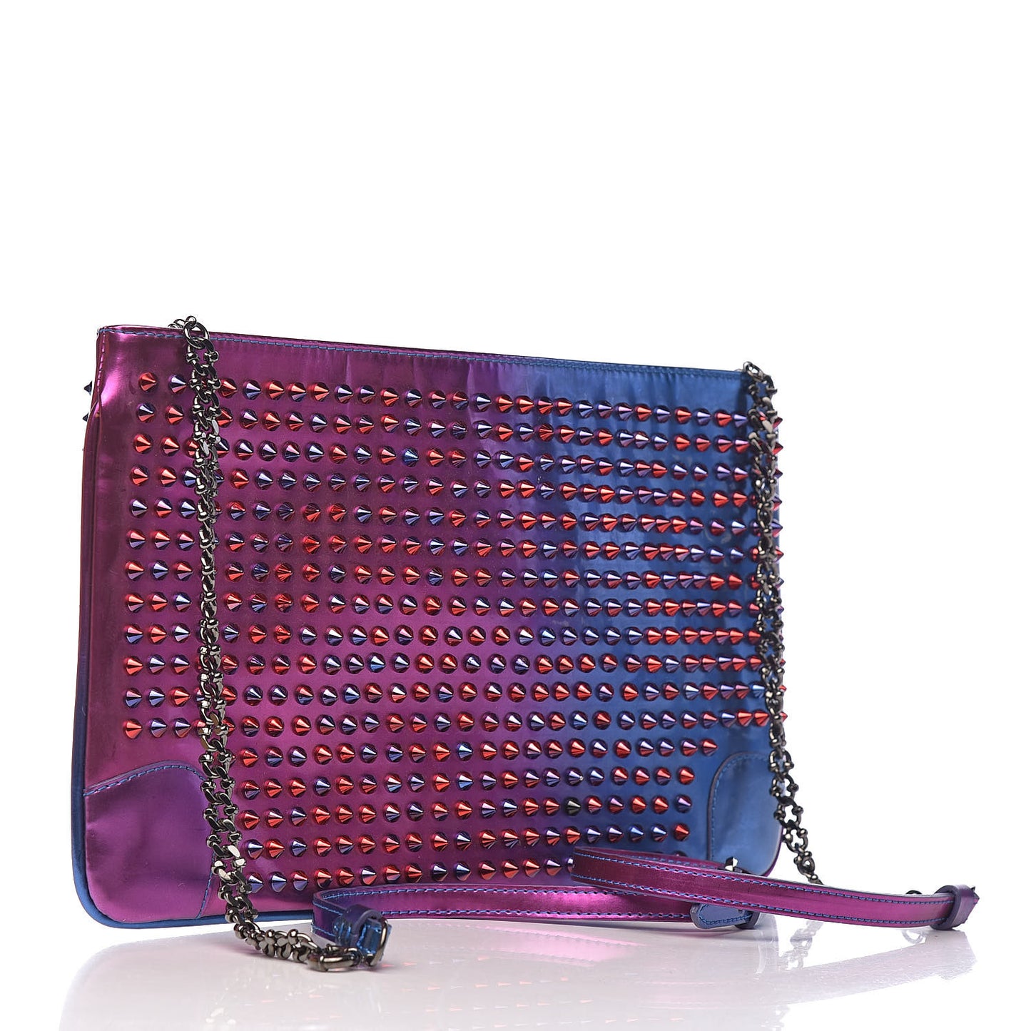 Patent Scarabe Loubiposh Spikes Chain Clutch Rose Digitale