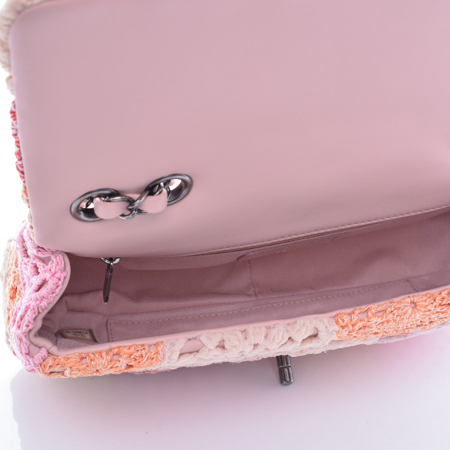 Chanel Lambskin Crochet Medium Single Flap Pink 6 of 8