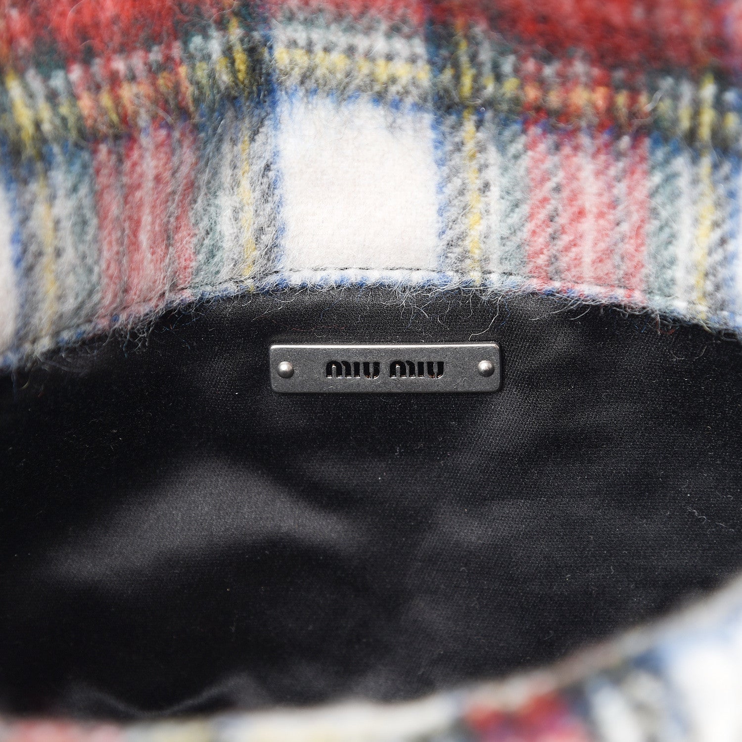 Miu Miu Tartan Matelasse Small Flap Naturale 5 of 9