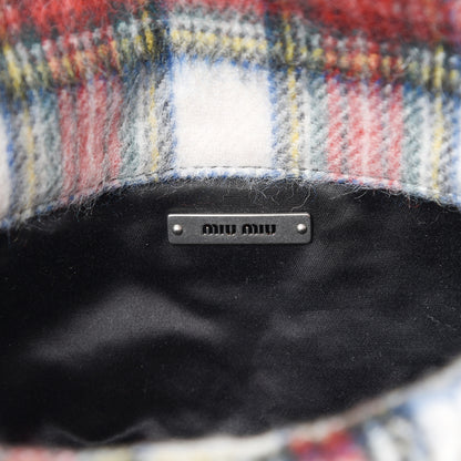 Miu Miu Tartan Matelasse Small Flap Naturale 5 of 9