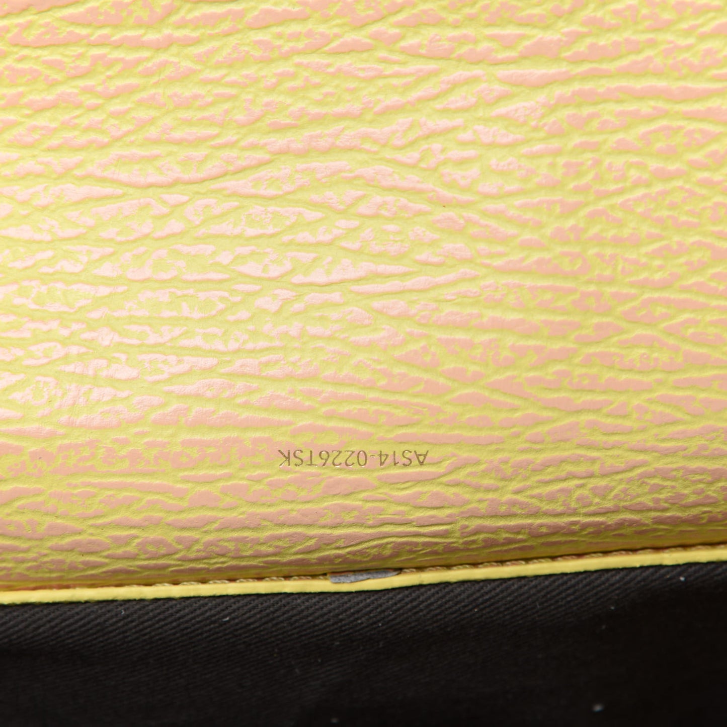 Shark Embossed Textured Calfskin Mini Pashli Satchel Mimosa Petal