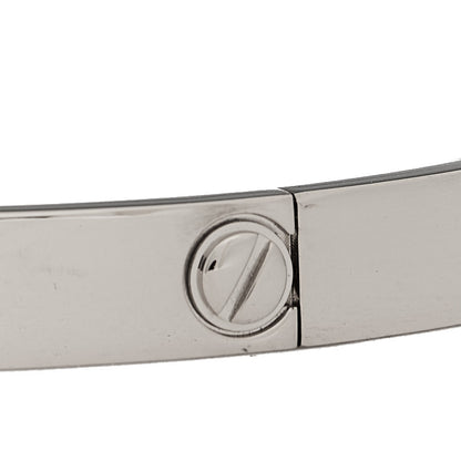 Cartier 18K White Gold LOVE Bracelet 19 4 of 9