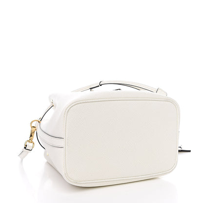 Prada Saffiano Bucket Bag White 4 of 9