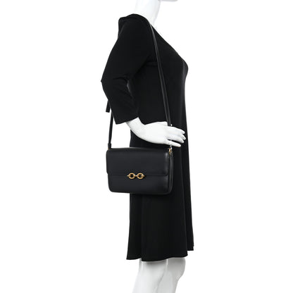 Saint Laurent Smooth Calfskin Le Maillon Satchel Black 2 of 11