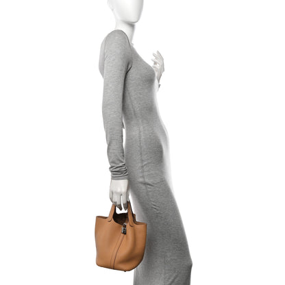 Hermes Taurillon Clemence Picotin Lock 18 PM Biscuit 2 of 13