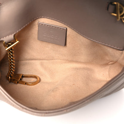 Gucci Calfskin Matelasse Super Mini GG Marmont Shoulder Bag Porcelain Rose 5 of 12