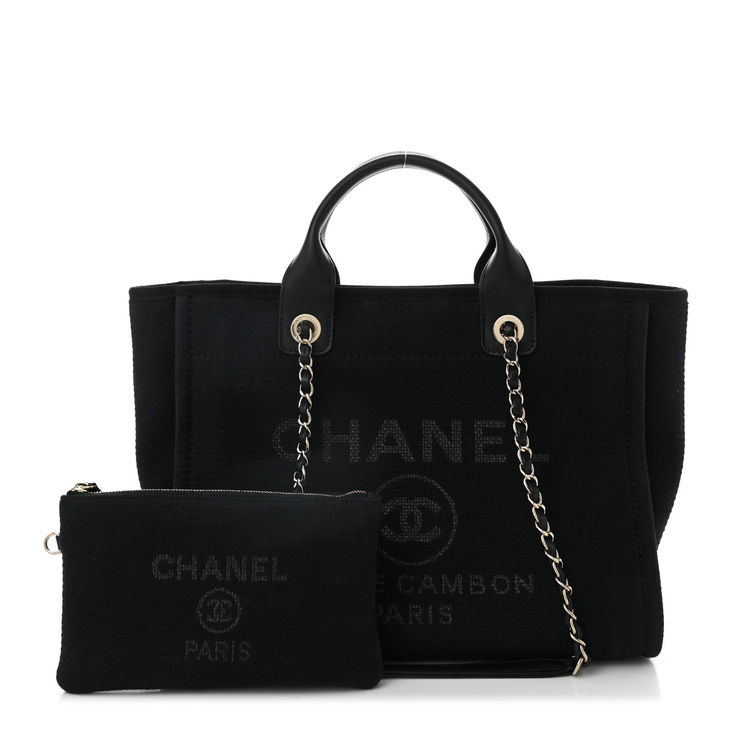 Chanel Mixed Fibers Deauville Tote Navy Blue 2 of 11