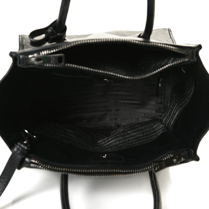 Prada Glace Calf Twin Pocket Tote Black 5 of 12
