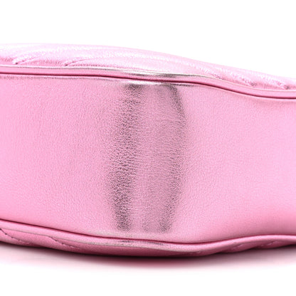 Saint Laurent SAINT LAURENT Metallic Calfskin Matelasse Monogram Lou Camera Bag Vegas Pink 8 of 12
