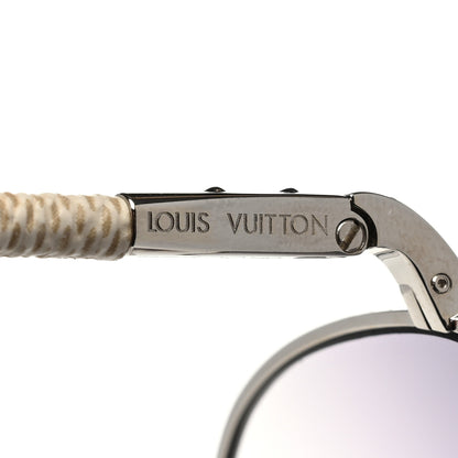Louis Vuitton Damier Azur Conspiration Pilote Aviator Sunglasses Z0203U 8 of 10