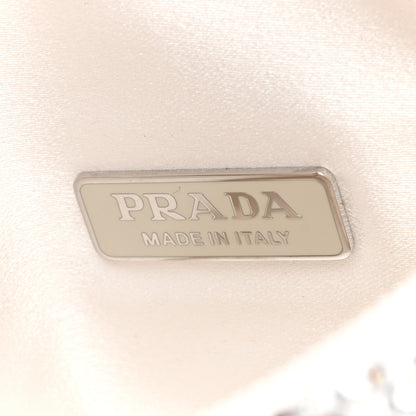 Prada Satin Crystal Mini Re-Edition 2000 Bag White 6 of 9