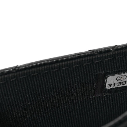 Chanel Caviar Quilted Crystal CC Flap Card Holder Black 8 of 9