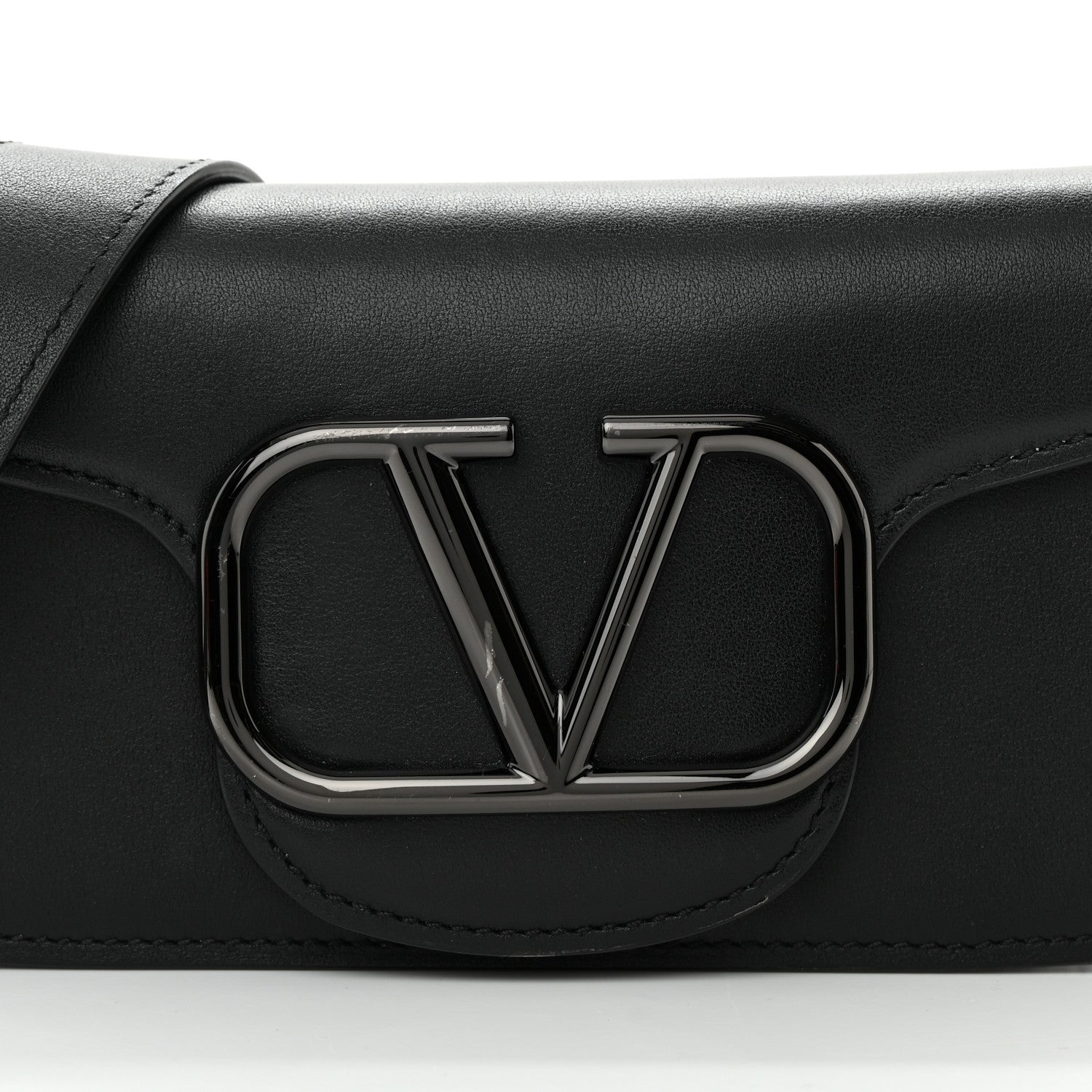 Valentino Garavani Calfskin Monochrome Vlogo Mini Loco Crossbody Bag Black 8 of 18