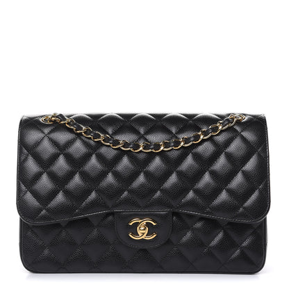 Chanel Caviar Quilted Jumbo Double Flap Black 1 of 13