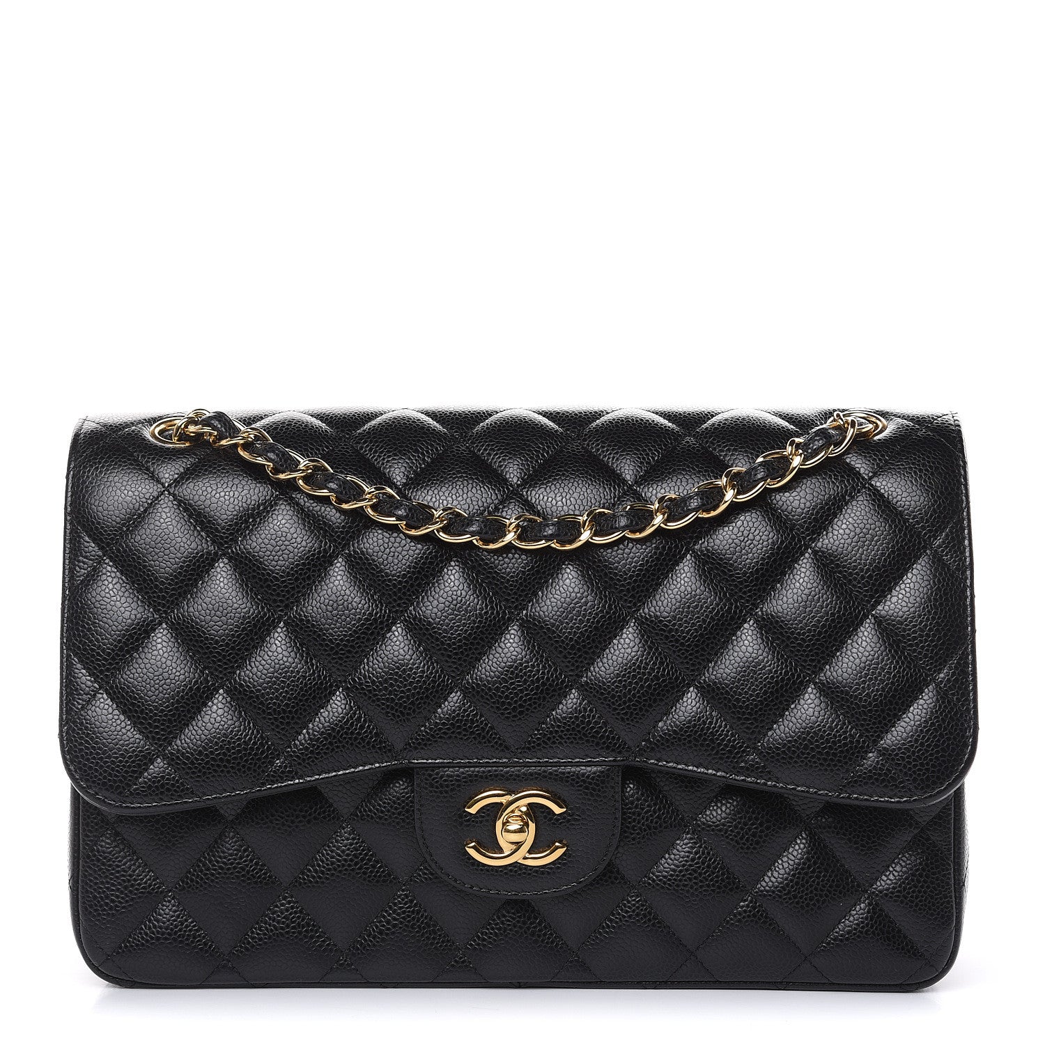 Chanel Caviar Quilted Jumbo Double Flap Black 1 of 13
