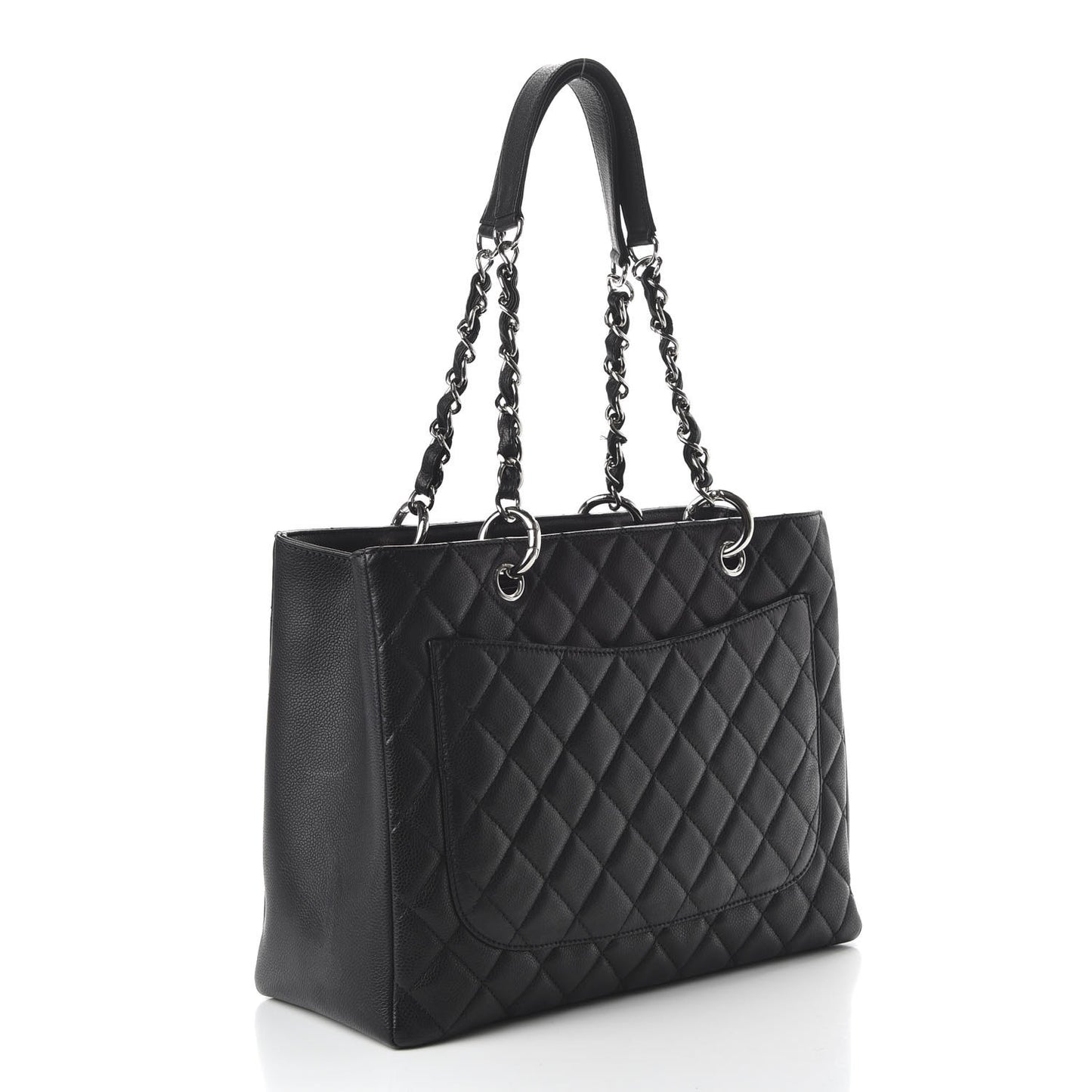 Caviar Quilted Grand Shopping Tote GST Black