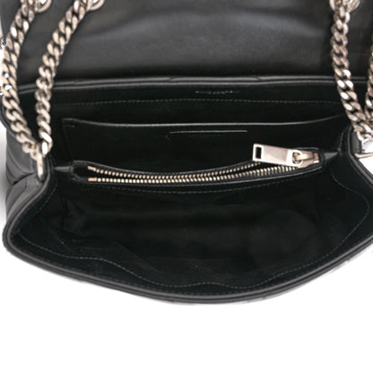 Saint Laurent Calfskin Y Quilted Monogram Small Loulou Chain Satchel Black 4 of 11