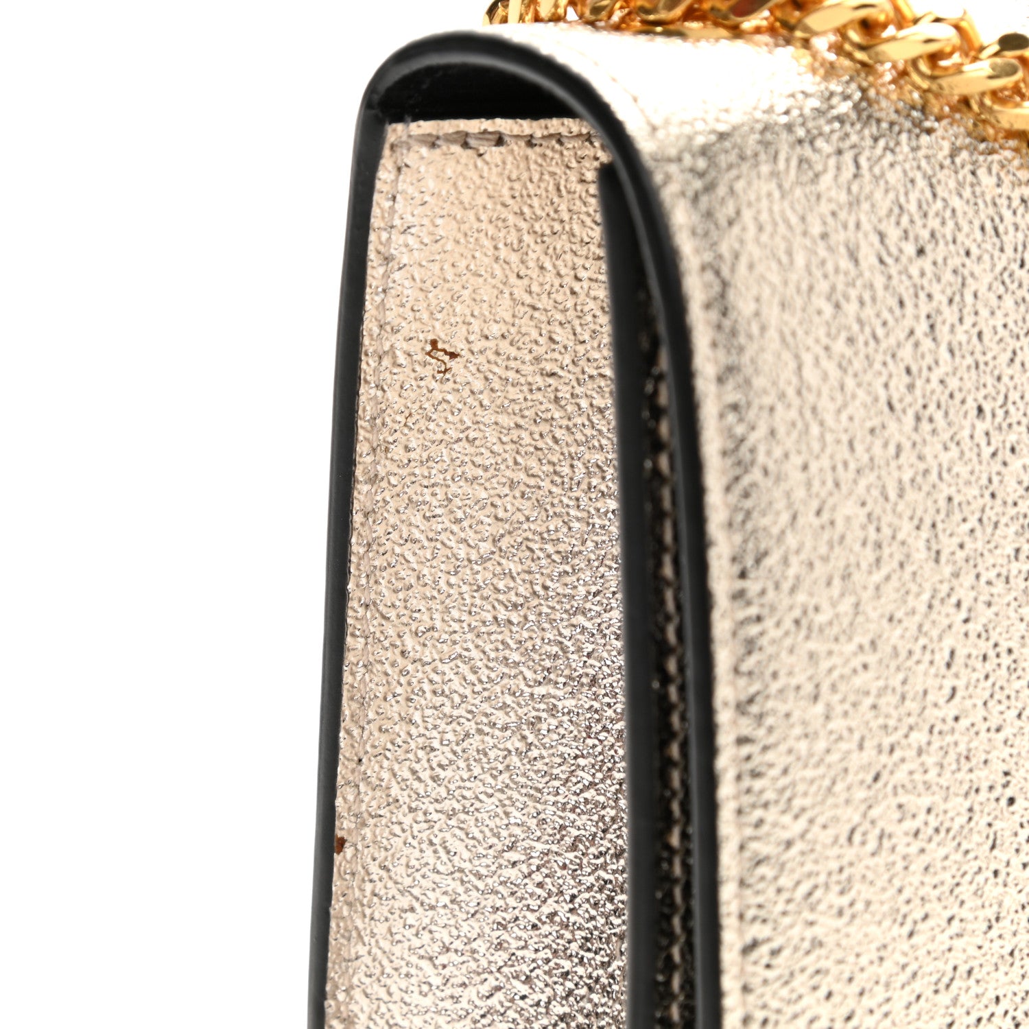 Saint Laurent Metallic Calfskin Small Classic Monogram Kate Satchel Gold 8 of 8