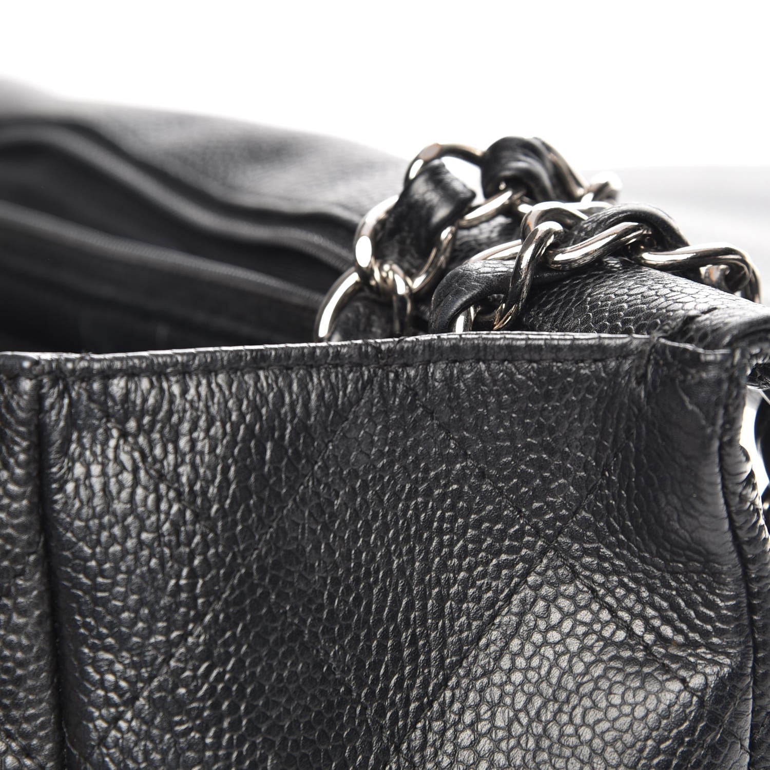 Chanel Caviar Quilted Jumbo Single Flap Black 16 of 19