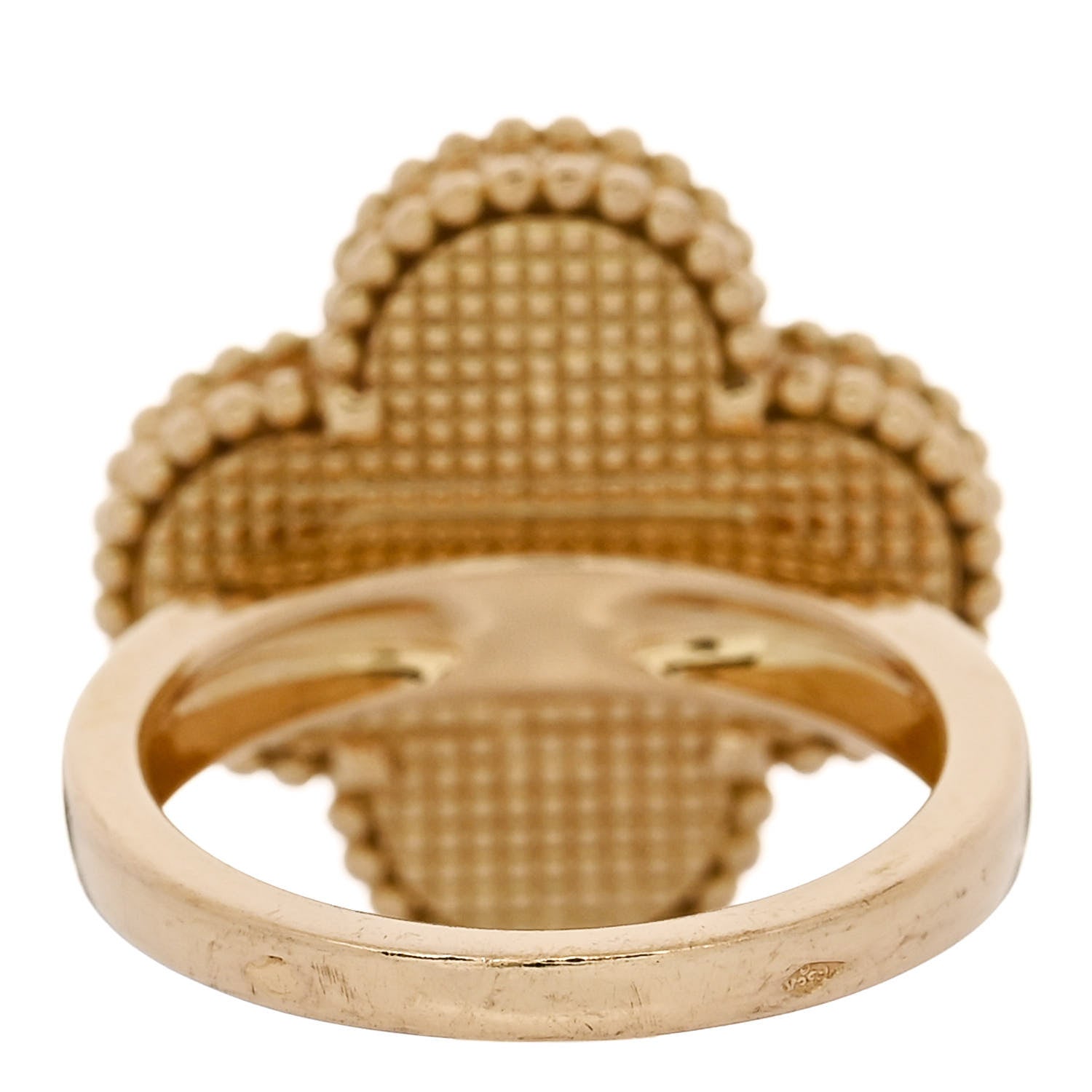 Van Cleef & Arpels 18K Yellow Gold Malachite Magic Alhambra Ring 53 6.5 4 of 5