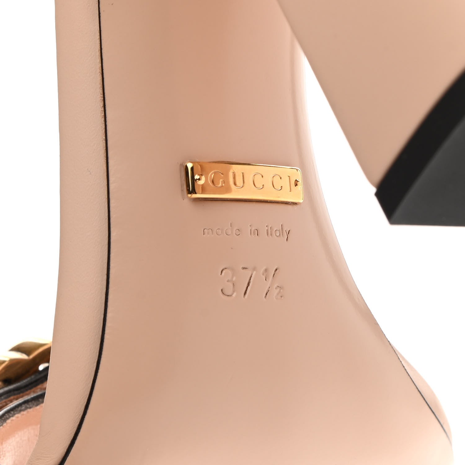 Gucci Lifford Calfskin GG Marmont Ankle Wrap 105mm Sandals 37.5 Skin Rose 6 of 9