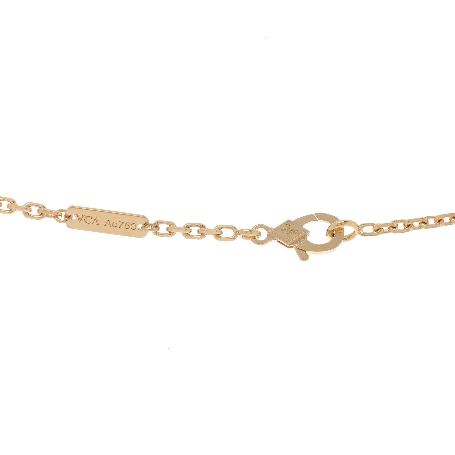 Van Cleef & Arpels 18K Yellow Gold Byzantine Alhambra Pendant Necklace 4 of 4