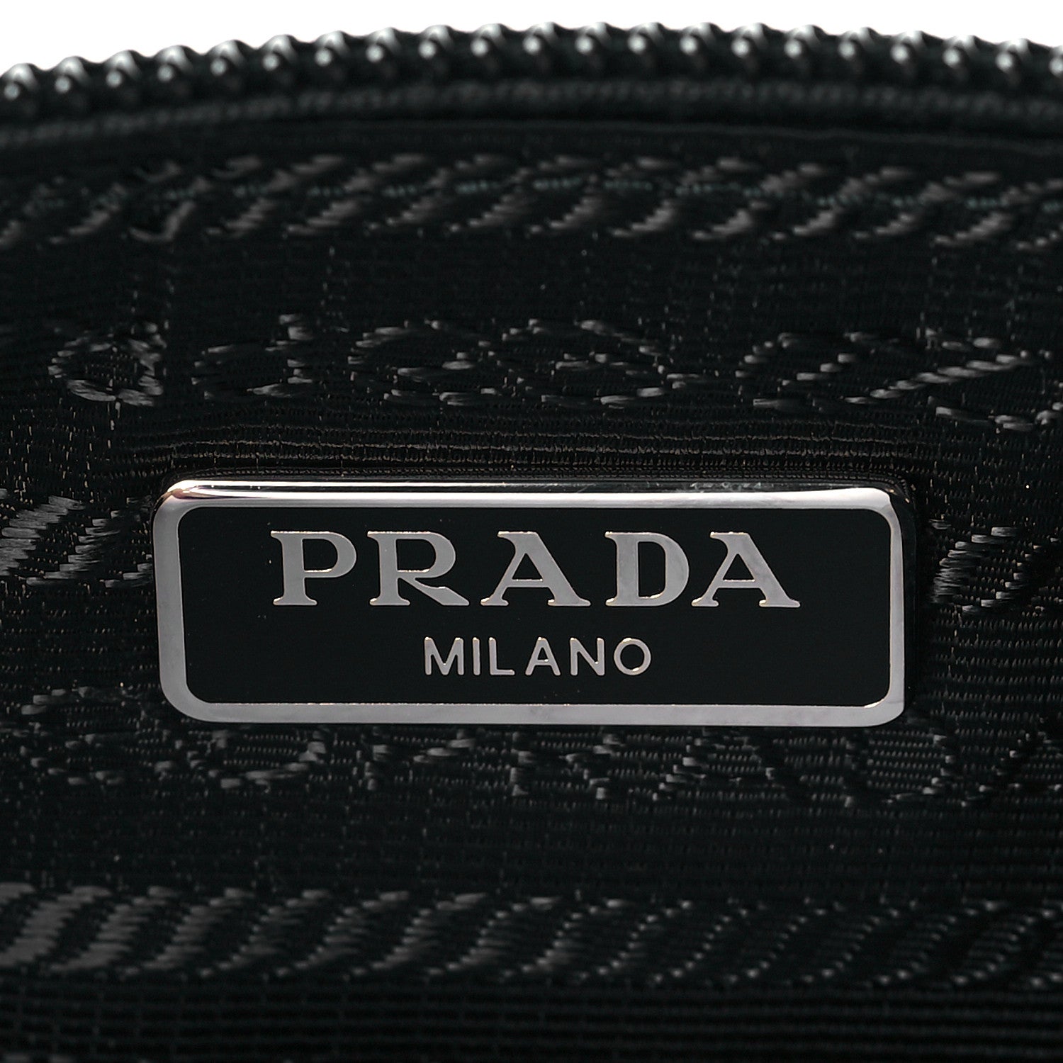 Prada Re-Nylon Saffiano Pouch Wristlet Black 6 of 8